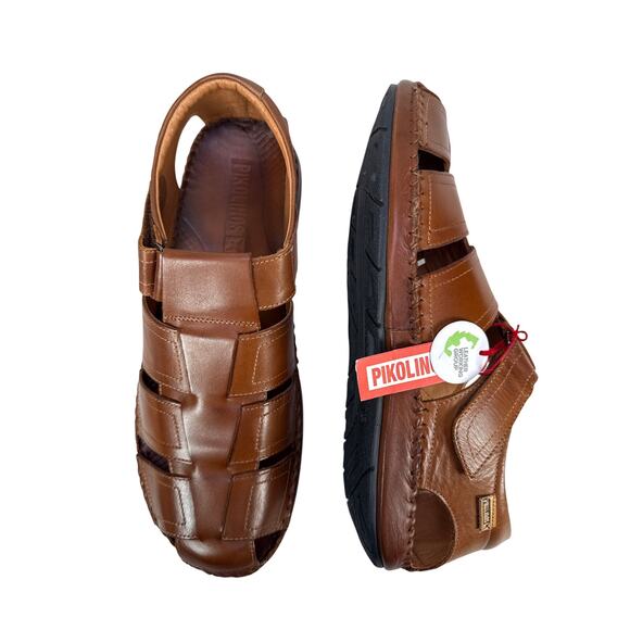 Pikolinos Tarifa Sandals Mens 12 EU 46 Brown Cuero Leather Fishermans Style main image 12